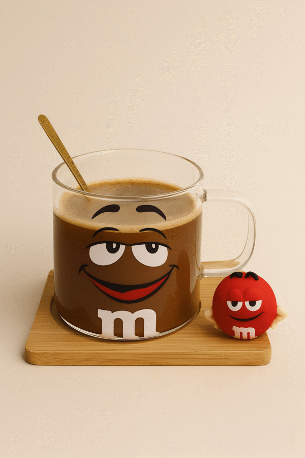 مج زجاج مستر ام احمر