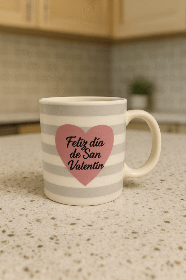 مج ابيض رسمه