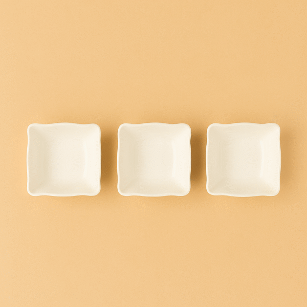 طقم بورسلين 3قطع مربع